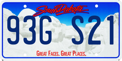 SD license plate 93GS21