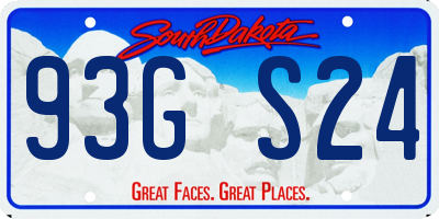 SD license plate 93GS24