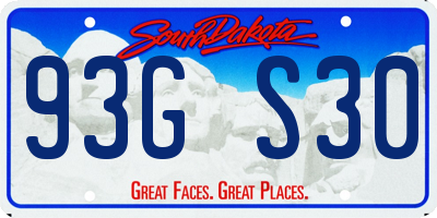 SD license plate 93GS30