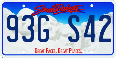 SD license plate 93GS42