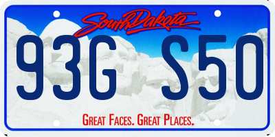 SD license plate 93GS50