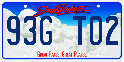 SD license plate 93GT02