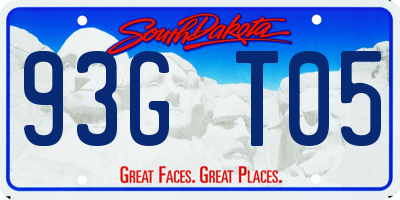 SD license plate 93GT05