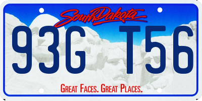 SD license plate 93GT56