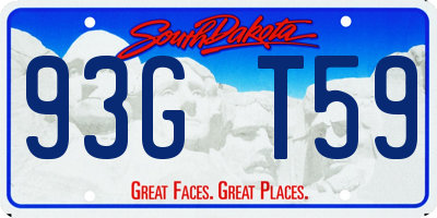 SD license plate 93GT59