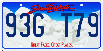 SD license plate 93GT79