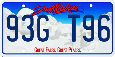 SD license plate 93GT96