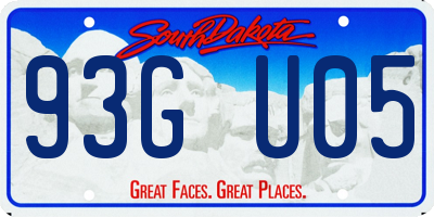 SD license plate 93GU05