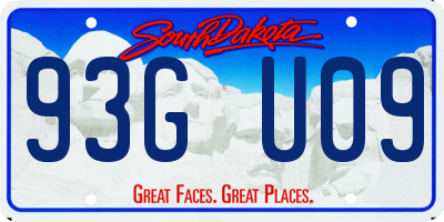 SD license plate 93GU09