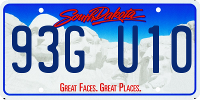 SD license plate 93GU10