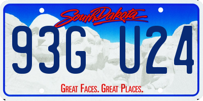 SD license plate 93GU24