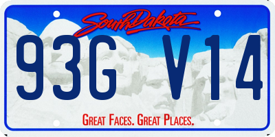 SD license plate 93GV14