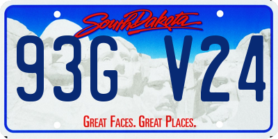 SD license plate 93GV24
