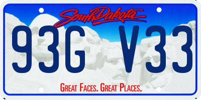 SD license plate 93GV33