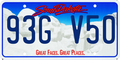SD license plate 93GV50