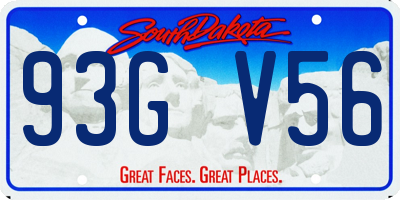 SD license plate 93GV56