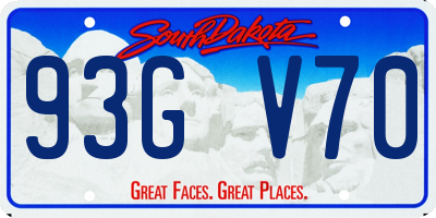 SD license plate 93GV70