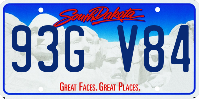 SD license plate 93GV84