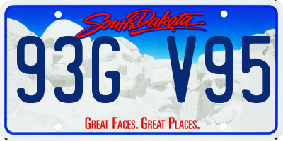 SD license plate 93GV95