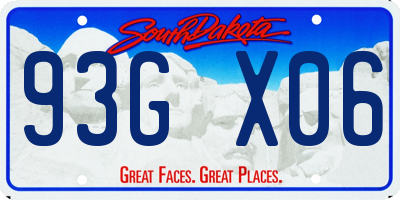 SD license plate 93GX06