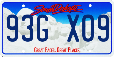 SD license plate 93GX09