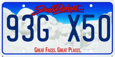 SD license plate 93GX50
