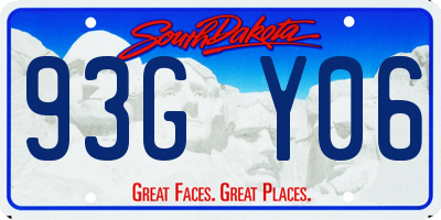 SD license plate 93GY06