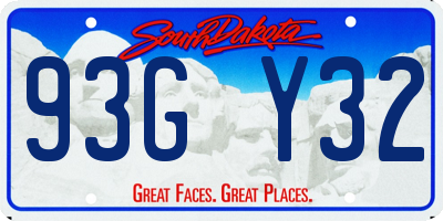 SD license plate 93GY32
