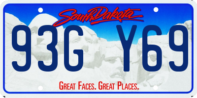SD license plate 93GY69