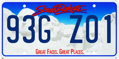 SD license plate 93GZ01