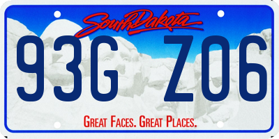 SD license plate 93GZ06