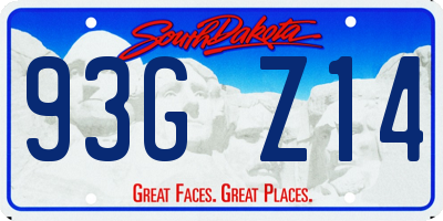 SD license plate 93GZ14