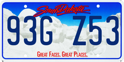 SD license plate 93GZ53