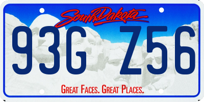 SD license plate 93GZ56