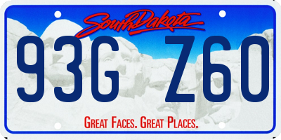SD license plate 93GZ60
