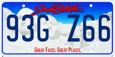 SD license plate 93GZ66