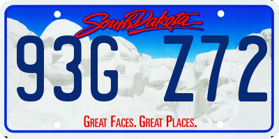 SD license plate 93GZ72