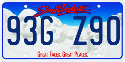 SD license plate 93GZ90