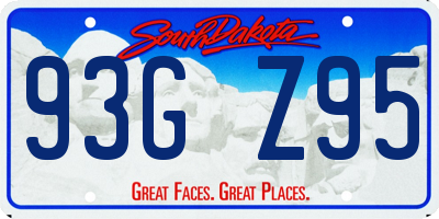 SD license plate 93GZ95