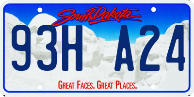 SD license plate 93HA24