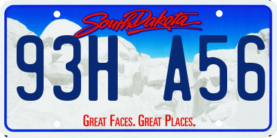 SD license plate 93HA56