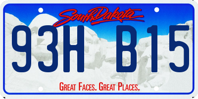 SD license plate 93HB15