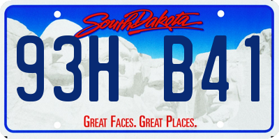 SD license plate 93HB41