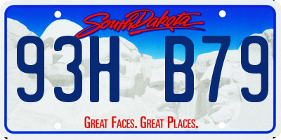 SD license plate 93HB79