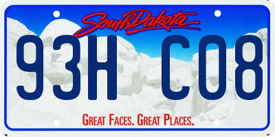 SD license plate 93HC08