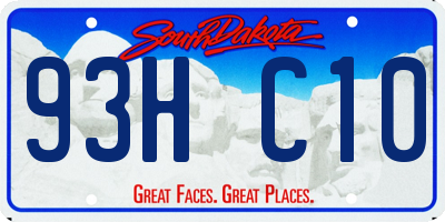 SD license plate 93HC10