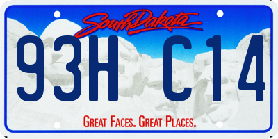 SD license plate 93HC14