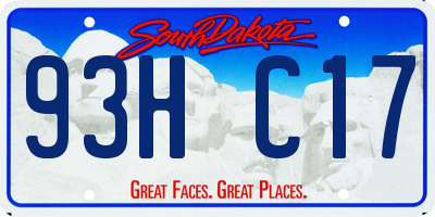 SD license plate 93HC17