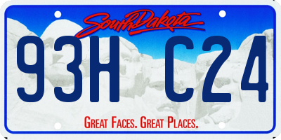 SD license plate 93HC24