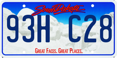 SD license plate 93HC28